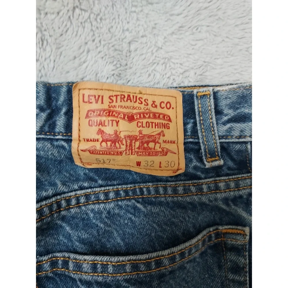 Vintage Levis 517 Jeans Mens 32x30 Grunge Thrashed Blue Bootcut Cowboy Blue 2007